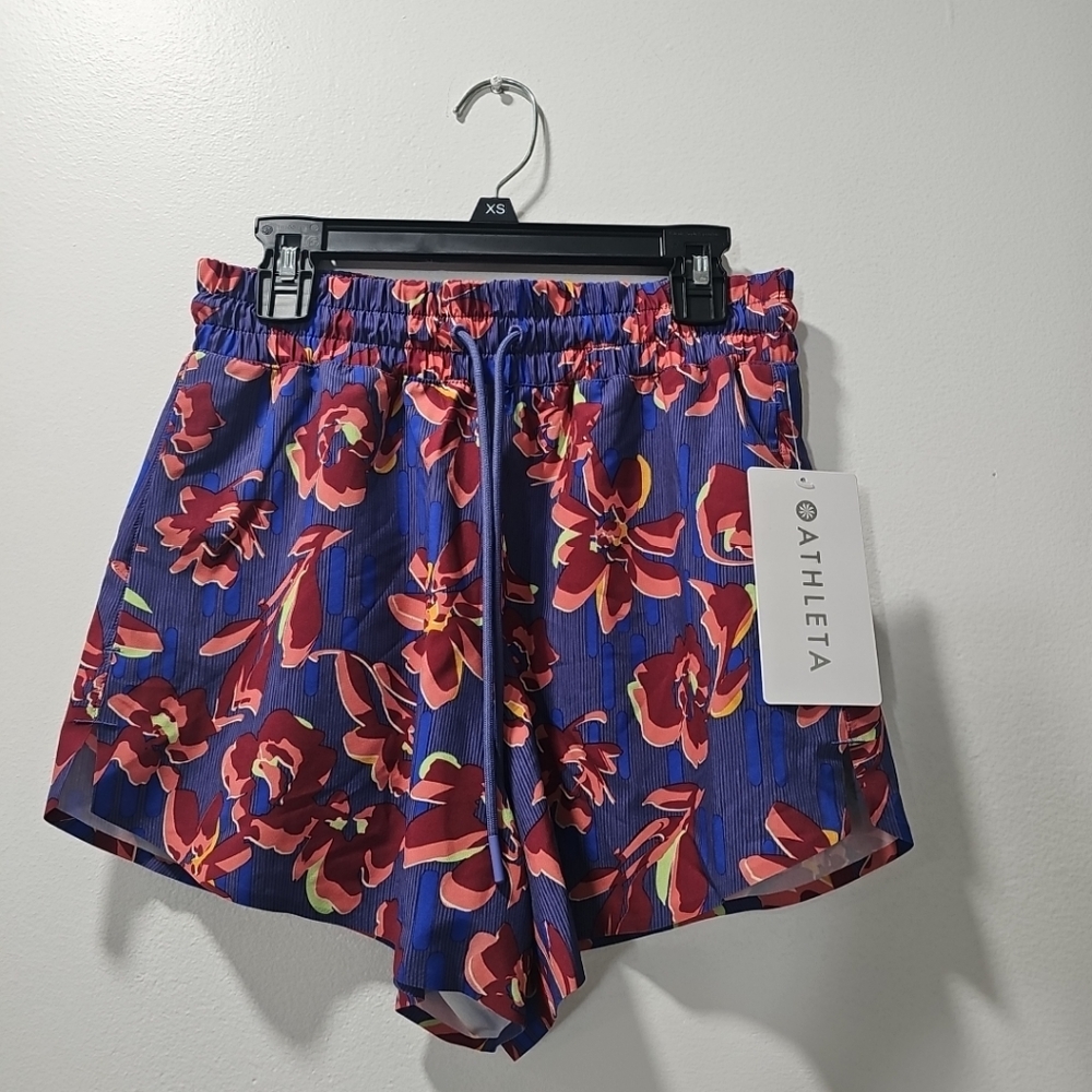 Athleta Crossroads‎ Short  Floral Athletic Drawstring